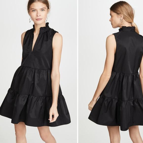 Amanda Uprichard Sleeveless Saffron Dress Black - Picture 1 of 6